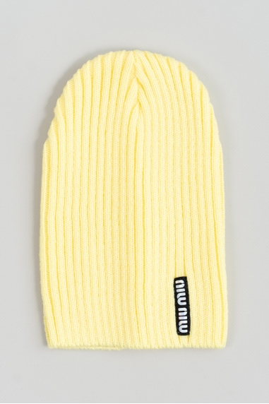 Шапка для дівчинки жовтий в'язка