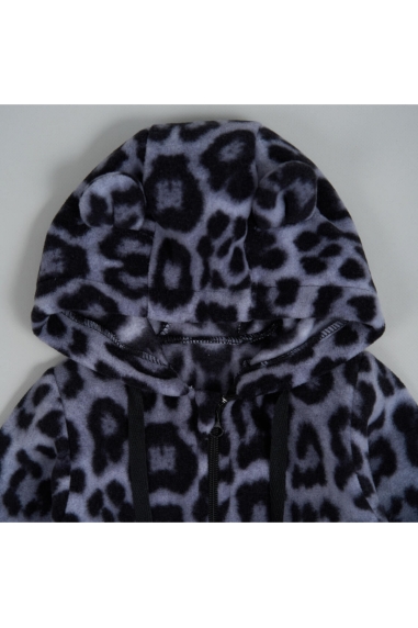 Комбінезони флісовий для малят Лєо графіт мікрофліс - 2