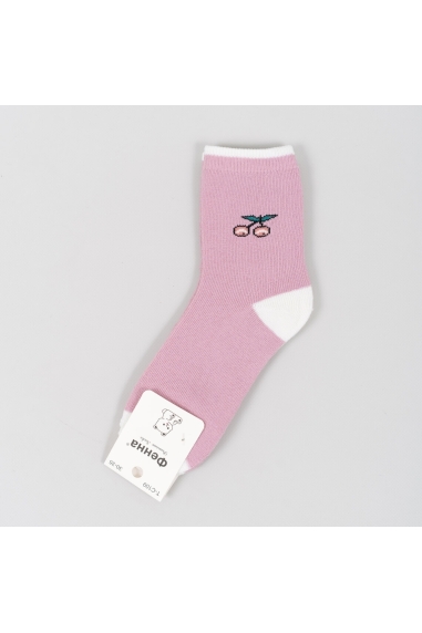 Шкарпетки для дівчинки запорошена троянда махра