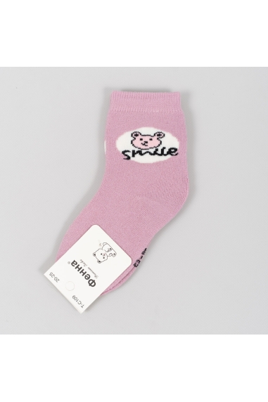 Шкарпетки для дівчинки запорошена троянда махра - 1