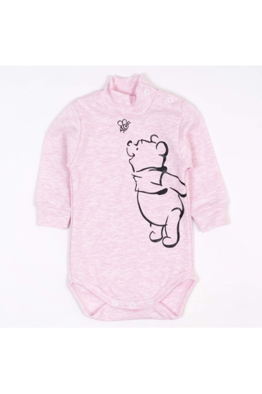 Боді для дівчинки  Вінні рожевий стрейч начісний