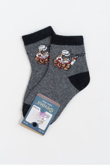 Шкарпетки для хлопчика графіт ангора