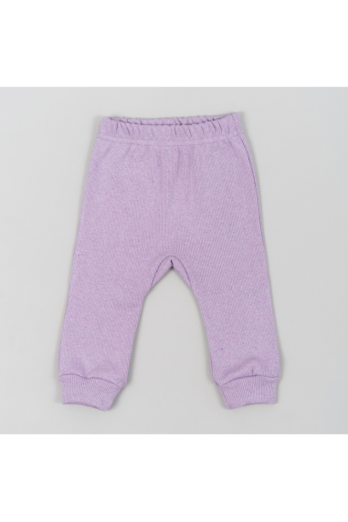 Щільні штанці для малят бузковий рубчик з начісом