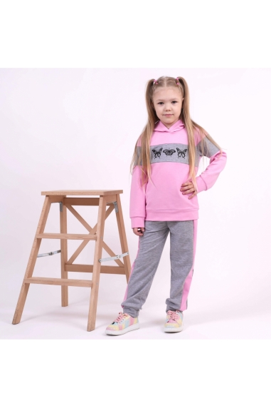 Костюм  для дівчинки рожевий двонитка