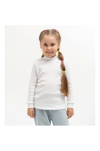 Гольф дитячий білий рубчик з начісом