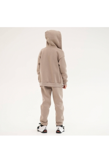 Костюм для хлопчика бежевий тринитка на флісі - 1