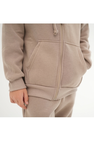 Костюм для хлопчика бежевий тринитка на флісі - 2