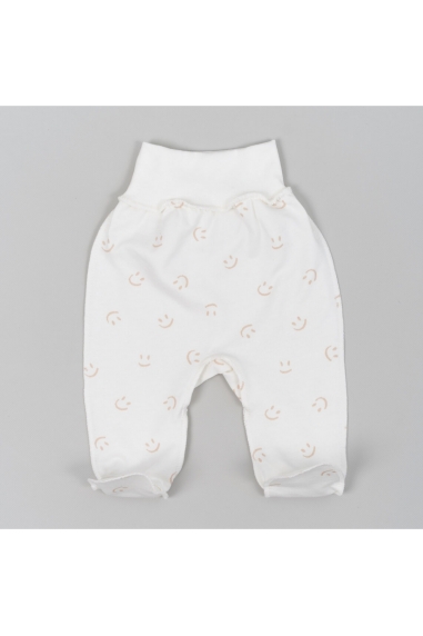 Повзунки для малят молочний Смайлик начіс (футер) - 1