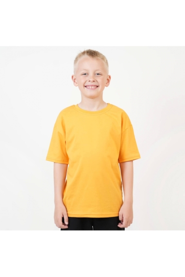 Футболка для хлопчика оверсайз однотонна жовта кулір