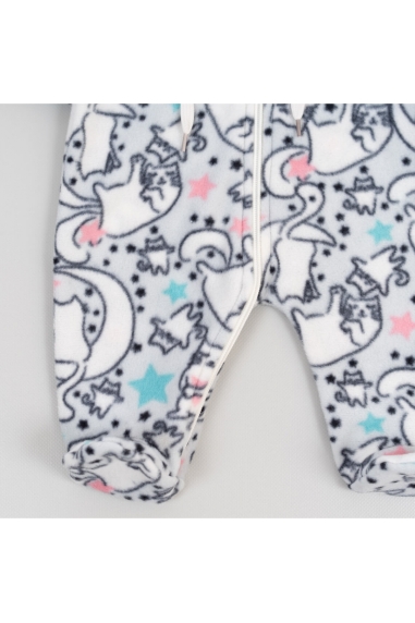 Комбінезони флісовий для малят сірий Котики мікрофліс - 1