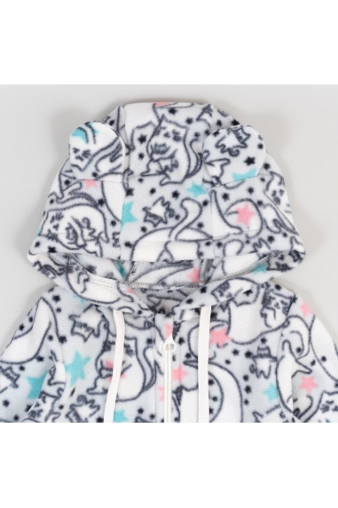 Комбінезони флісовий для малят сірий Котики мікрофліс - 2