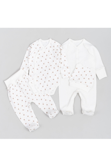 Комплект для новонароджених молочний інтерлок