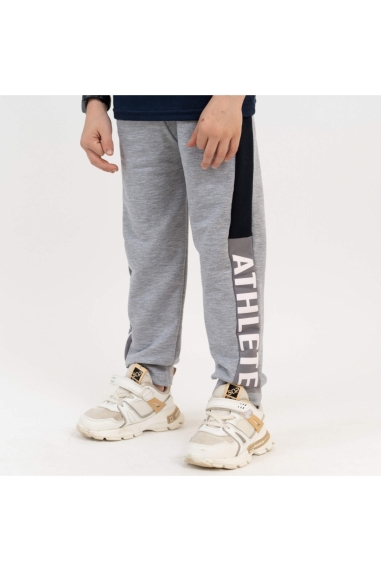 Штани для хлопчиків сірий інтерлок