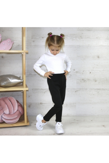 Лосини на хутрі для дівчинки чорний велсофт