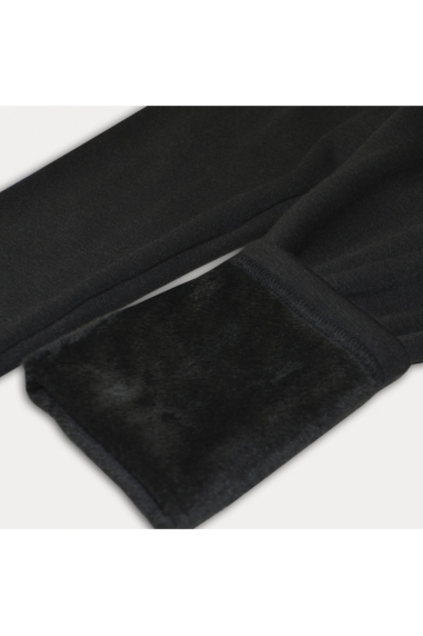 Лосини на хутрі для дівчинки чорний велсофт - 1