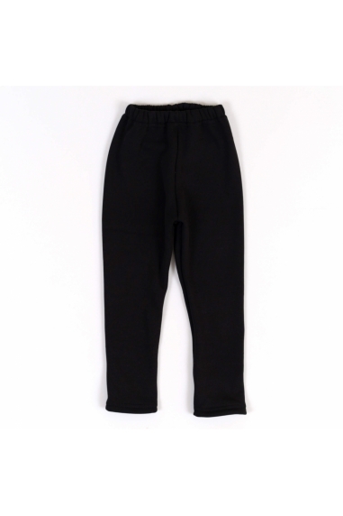 Лосини на хутрі для дівчинки чорний велсофт - 2