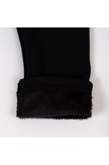 Лосини на хутрі для дівчинки чорний велсофт - 3