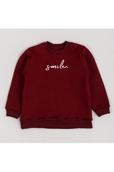 Світшот для дівчинки бордо тринитка на флісі