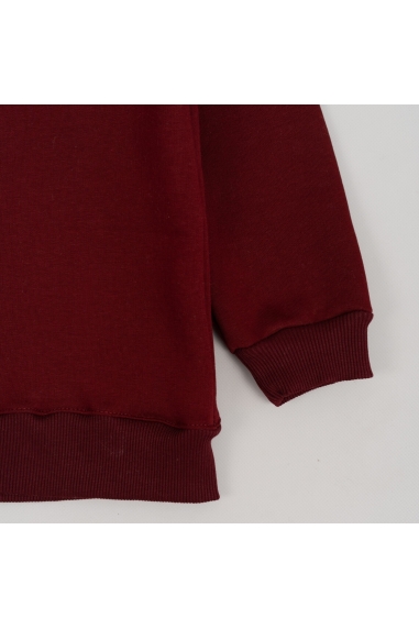 Світшот для дівчинки бордо тринитка на флісі - 1