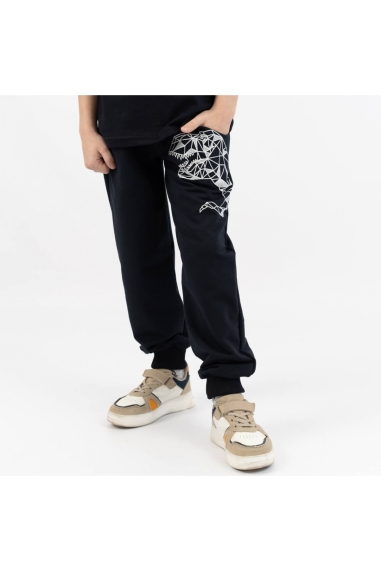 Джогери для хлопчика чорний двонитка