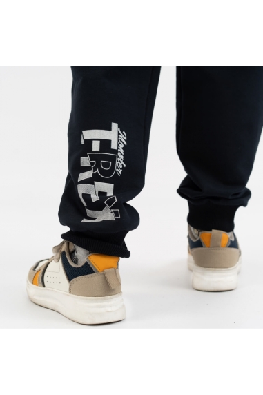 Джогери для хлопчика чорний двонитка - 1