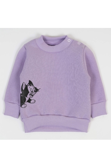 Джемпер  для малят бузковий трьохнитка на флісі