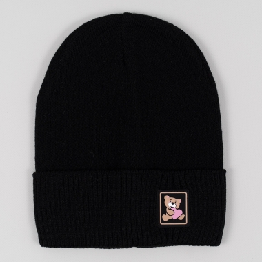 Шапка для дівчинки чорний в'язка