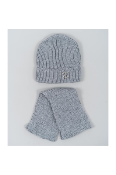 Шапка для хлопчика сірий в'язка