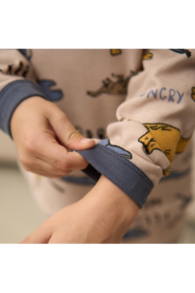 Піжама для  хлопчика Діно бежевий начіс (футер) - 3