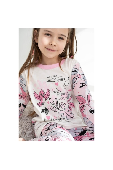 Піжама для дівчинки рожевий кулір - 1