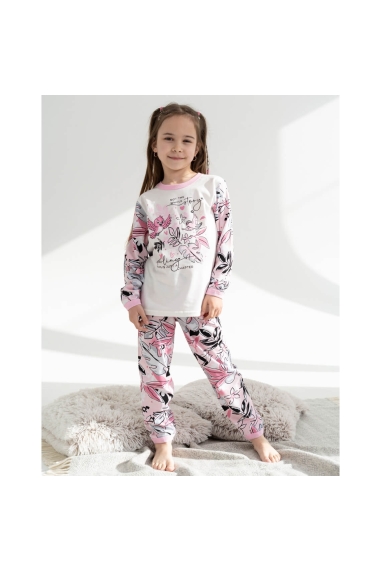 Піжама для дівчинки рожевий кулір - 3