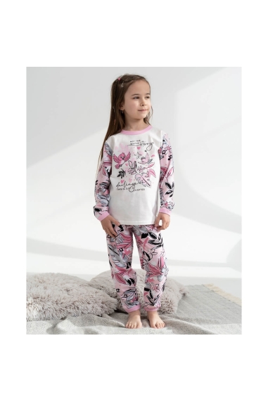 Піжама для дівчинки рожевий кулір - 4