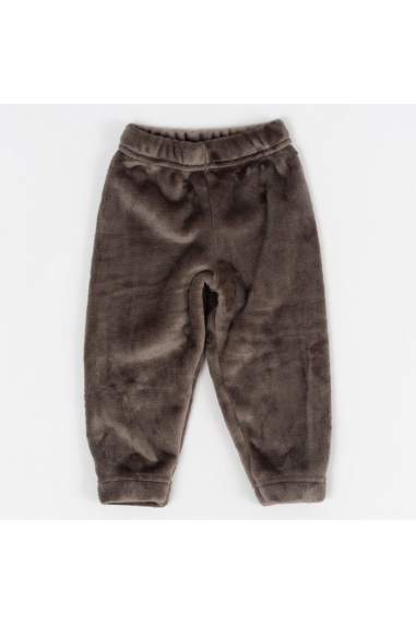 Пухнасті штанці для малят сіро-бежевий вельсофт