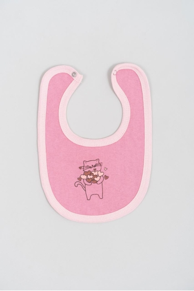 Слинявчик дитячий  Котик ліловий начіс (футер)