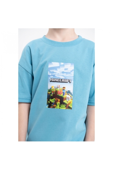 Футболка для хлопчика бірюзовий кулір - 1