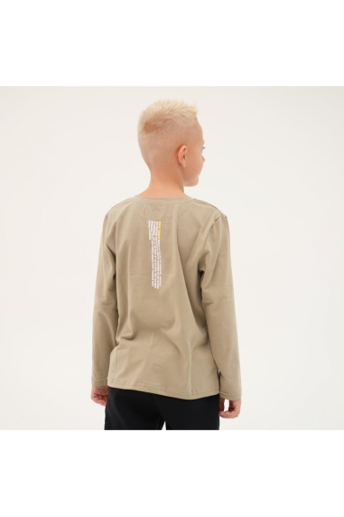 Лонгслів для хлопчика бежевий фулікра - 1