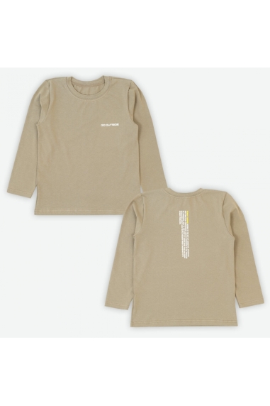 Лонгслів для хлопчика бежевий фулікра - 2