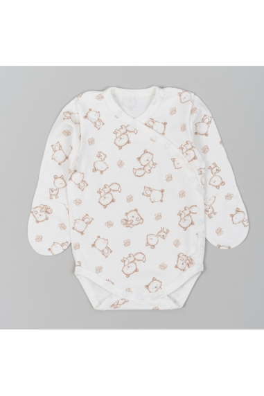 Боді для малят Звірята молочний начіс (футер) - 4