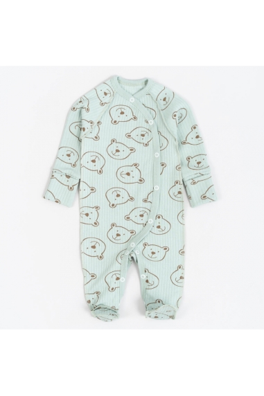 Чоловічок для новонароджених олива Ведмедики інтерлок