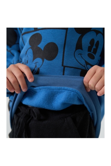 Худі для хлопчика синій тринитка на флісі - 3