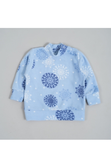 Джемпер для дівчинки Сніжинки  блакитний флис