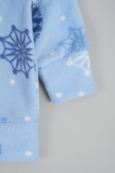 Джемпер для дівчинки Сніжинки  блакитний флис - 2