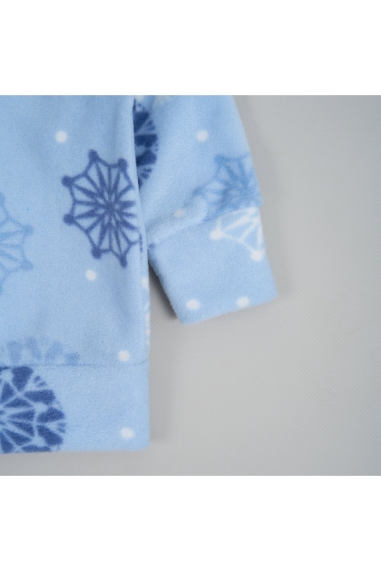 Джемпер для дівчинки Сніжинки  блакитний флис - 2