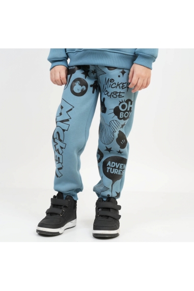 Костюм для хлопчика бірюза тринитка на флісі - 1