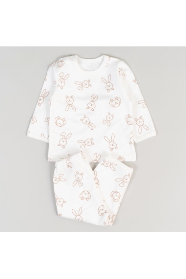 Піжама ясельна Діно бежевий начіс високої якості