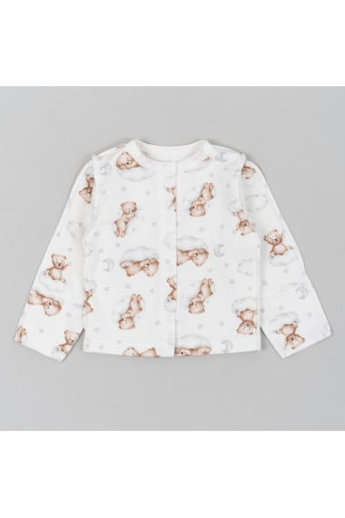 Кофтинка для новонароджених молочний Хмаринка начіс(футер)