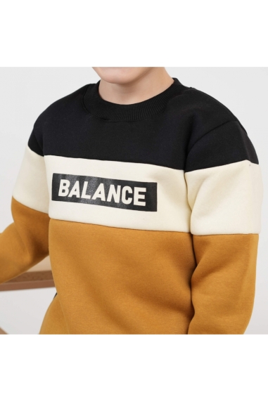 Костюм для хлопчика гірчичний тринитка на флісі - 1