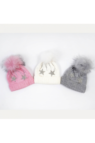 Шапка на флісі для дівчинки мишиний в‘язка