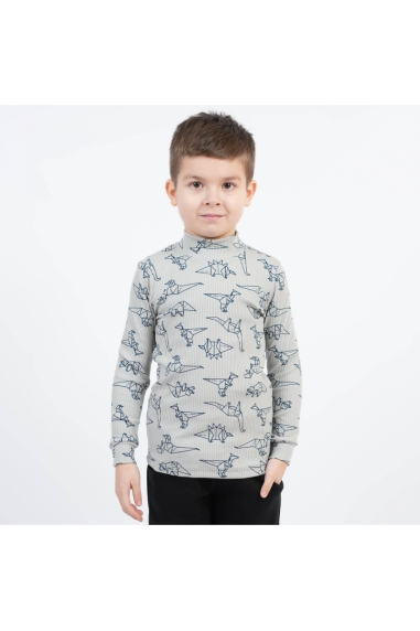 Гольф для хлопчика Діно сірий рубчик преміум