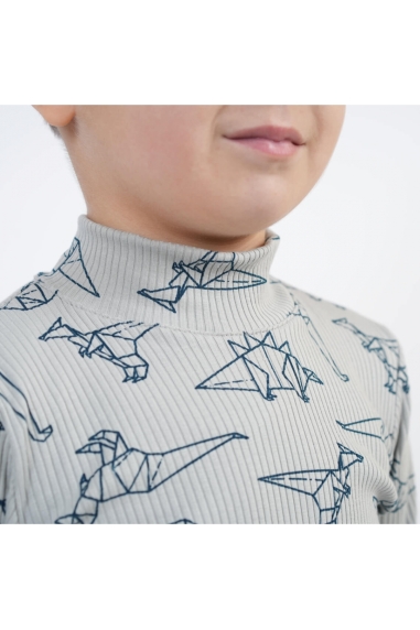 Гольф для хлопчика Діно сірий рубчик преміум - 1